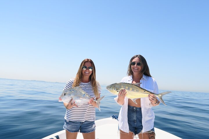 Experience the excitement of deep sea fishing in Dubai’s clear waters surrounded by stunning scenery and the joy of sharing memorable moments with friends and family.
